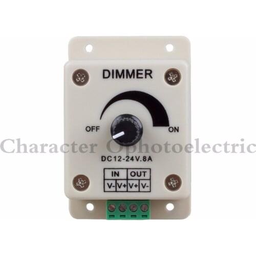 LED Dimmer DC 24V 12V 8A Light Bright Brightness Adjustable Controller Single Color LED controller for 5050 3528 LED Strip