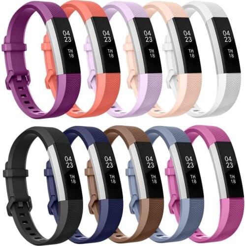 High Quality Soft Silicone Secure Adjustable Band for Fitbit Alta HR Band Wristband Strap Bracelet Watch Replacement Accessories