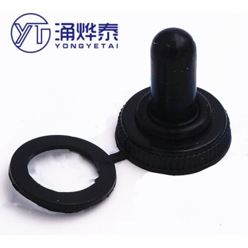 YYT 10PCS Large button waterproof cap switch cap diameter 12MM button rocker toggle button switch dust cap