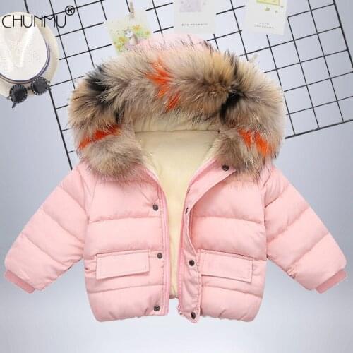 Winter Baby Girls Jacket Jacket For Girls Children Jacket Kids Artificial Fur Hooded Warm Outerwear Coat For Girls Clothes