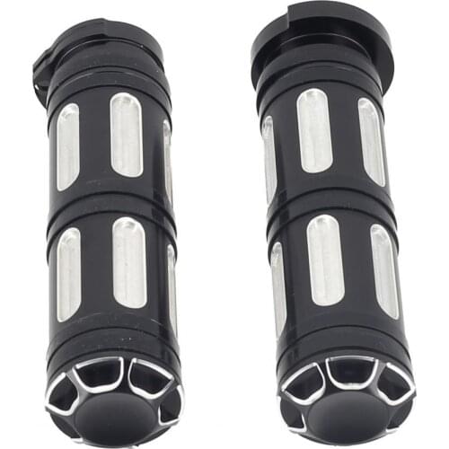 2Pcs Handlebar Grip Bamboo Shape Anti-corrosive Modified Parts CNC 25mm Aluminium Cover for VRSC/XL/XR/Dyna/Softail/Touring Mode
