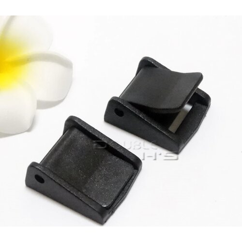 20pcs/lot 5/8" Cam Buckles Plastic Black Toggle Clip Backpack Straps Webbing 15mm