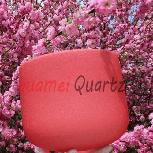 8 inch C-Red Root Chakra Frosted Quartz Crystal Singing Bowl