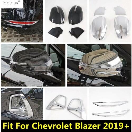 ABS Chrome / Carbon Fiber Look Accessories For Chevrolet Blazer 2019 - 2021 Rear View Mirror Front Bumper Fog Light Cover Trim