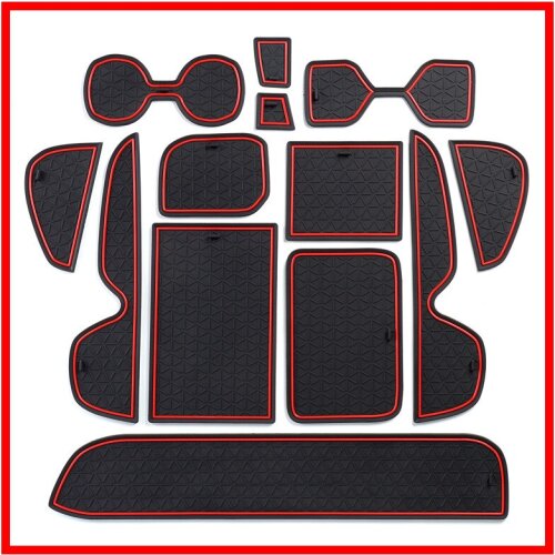 Car Accessories Non-Slip Pads For Toyota RAV4 2019 2020 2021 Anti-Slip Mat Rubber Car Interior Organizer Door Slot Mat 12pcs