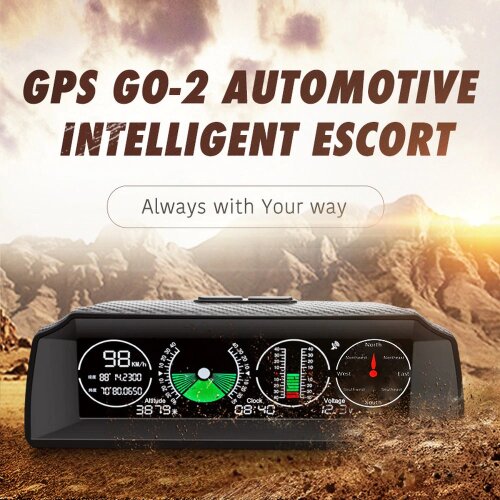 Car GPS Head Up Display Hud Car Headup Auto Safe Warning Altitude Instrument Compass Alarm System Universal Auto