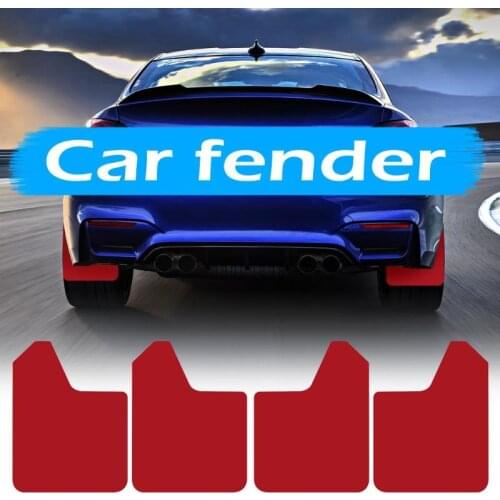 Universal 4pcs Red Car Splash Mud Flaps Guard Fender Mudguards Auto Replacement for Car Pickup SUV Fender Mudflaps Mudguards