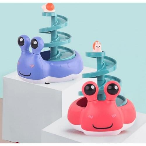 Children Cute Snail Shape Glider Rail Car with Track Educational Toy Kids Gift