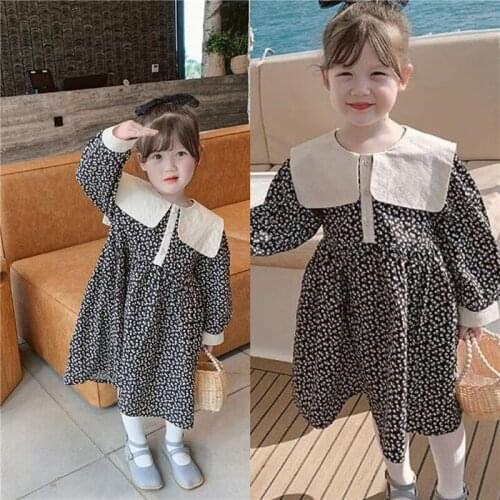 Girl Dress Kids Baby Dress 2021 Floral Spring Autumn Thicken Toddler Princess Clothes Casual Outwear Beach Uniform Dresses Child