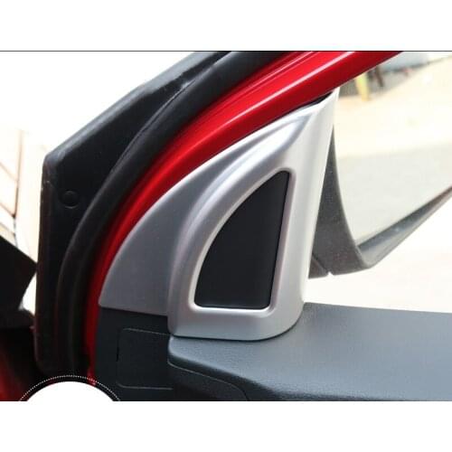 For Hyundai Solaris 2 door Interior Mouldings Triangle cover ABS door speaker decoration car-styling chrome accessory 2017 2018