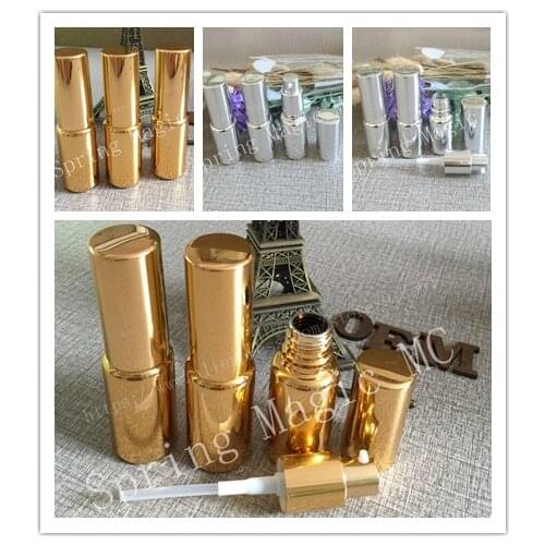 Gold Silver 15ml Lotion bottle For emulsion/Cream/essential oil/Eye cream Cosmetic containers Glass Bottles,Press pump bottle