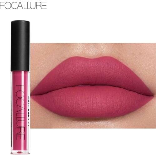 FOCALLURE Matte Lipgloss Sexy Liquid Lipstick Matte Long Lasting Waterproof Cosmetic Beauty Keep 24 Hours Makeup Lipgloss