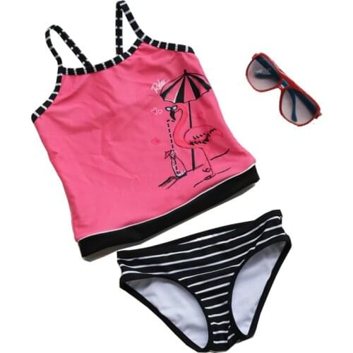 New Summer Girl Strap Swimwear Baby Kids Two Pieces Bathing Suits Biquini Infantil Swimsuit Print Bikini Set Costumes Beachwear