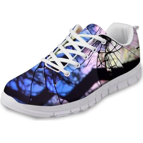HaoYun Fashion Women Sneaker Shoes 3D Fantasy Plants Design Girls White Flat Walking Shoes Breathable Ladies Footwear Zapatillas