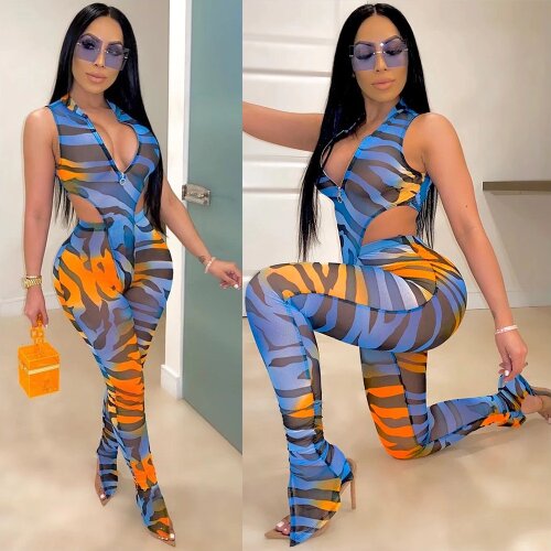 Fashion Design Beach Sexy Bikini Party Dress New summer European and American sexy womens gauze mesh two-piece set 5145