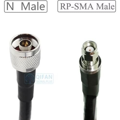 N Male to RP-SMA Male Connector RF Coax Pigtail Antenna Cable LMR400 Ham Radio coaxial miners antenna low loss cable