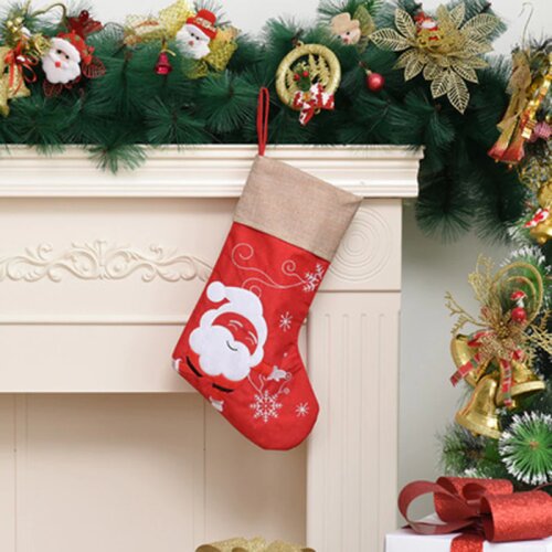 New Year Toy Stocking Candy santa Socks Bags Xmas Tree Christmas Ornament Party Home Supplies Fireplace Hanging Bag For Kids