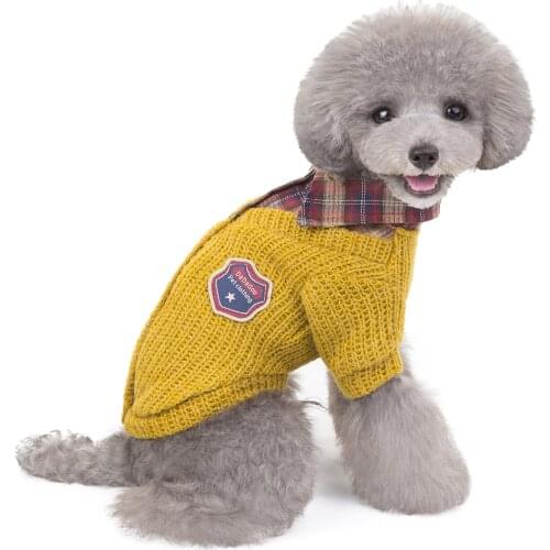 Pet Dog Clothes Clothing Autumn Winter New Teddy Bear Puppies Dog Sweater Coat Clothes for Doggies AT173