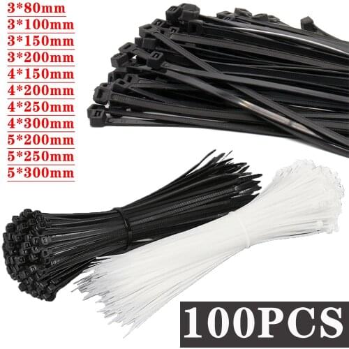 Plastic nylon cable ties self-locking black plastic winding cable ties to fix nylon cable ties to fix cables