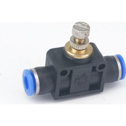 Push Fit Tube O/D 6mm Pneumatic Push In Flow Speed Control Valve Union Quick Release Air Fitting 0.8 Mpa