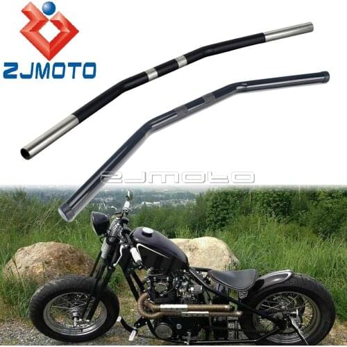 Motorcycle Cafe Racer Handlebar 1" 25mm Curved Drag Bar For Harley Sportster Iron 883 XL 1200 Nightster Roadster SuperLow Bobber