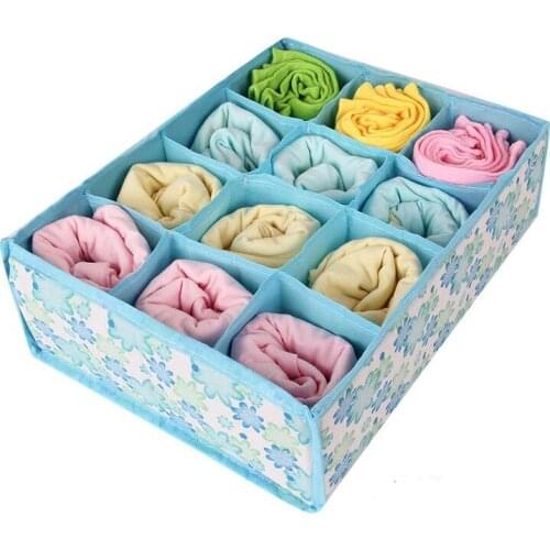 Non-Woven Fabric Folding Case Storage Box For 12 grid storage box for braunderwearsocks underwear organizer soutien gorge sac