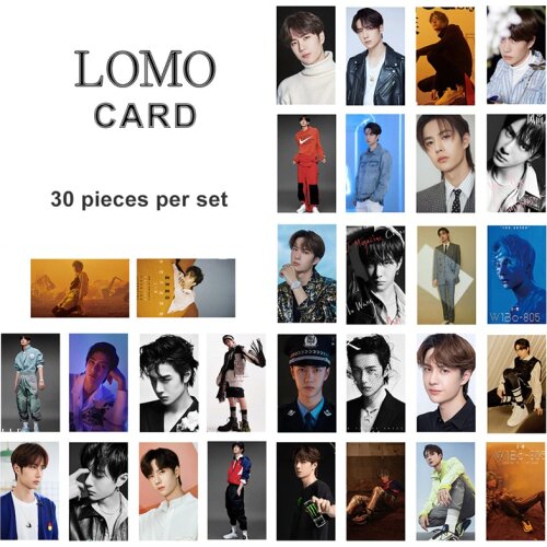 UNIQ Wang Yibo Xiaozhan LOMO Card Star Photo Postcard Card Greeting Card 30 Creative Cards