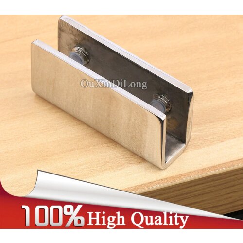 High Quality 8PCS 304 Stainless Steel Shower Glass Clamps Clips Shelf Holder Support Brackets Glass Fixed Clamps