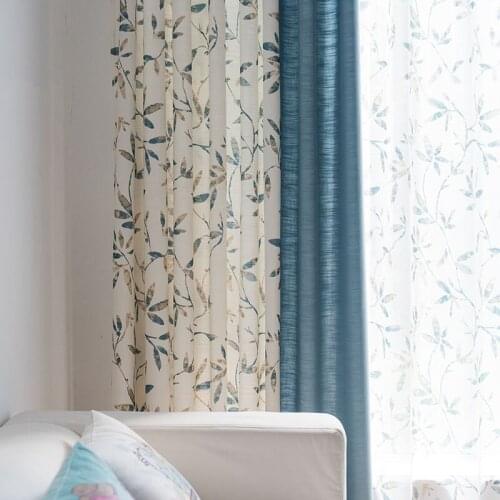 Blackout Curtains For Living Room Cortinas Para Salon Rideau Modern Minimalist Nordic шторы фатин Garden Cotton Linen Curtain