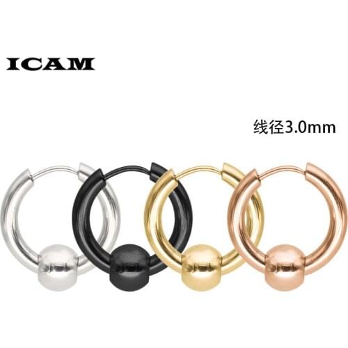 ICAM rendy Gold Silver Color Thick Hoops Earrings Round Circle Geometric Huggie Earrings Minimalist Mini Small Loop Wholesale