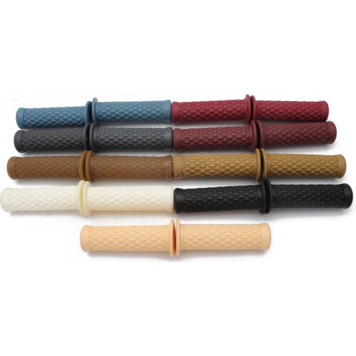 1pair 22/24mm Retro Vintage Motorcycle Hand Grip Handlebar Universal Fit For Honda CG125 Suzuki Triumph Royal Enfield Cafe Racer