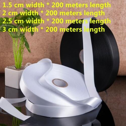 1 Lot = 1 Roll(200 meters length) Blank white/black silk satin ribbon care label single face print washing tag