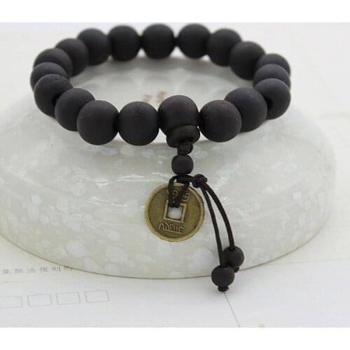 1pc Wood Buddha Buddhist Prayer Beads Tibet Bracelet Mala Bangle Wrist Ornament WFF