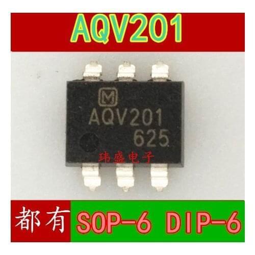 10pcs AQV201 SOP-6