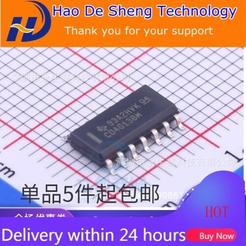 10PCS/LOT CD4013BM96 SOIC-14 Logic IC CMOS Bi D Type Flip-flop CD4013 New Original In Stock