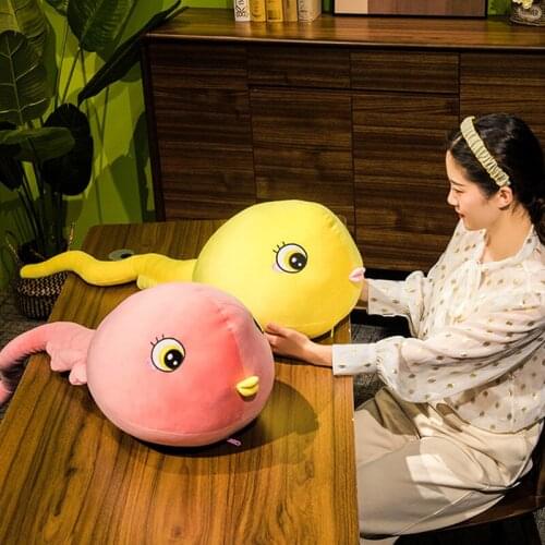 100cm Soft plush pillow small tadpole plush stuffed toy cute soft comfortable sleeping pillow home sofa decoration
