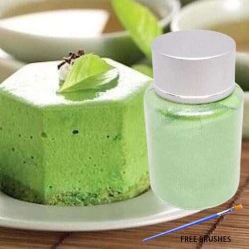 10g Edible Gold Powder Light Green Powder Cake Fondant Chocolate Decoration Powder Pearl Baking Color Dust Edible Glitter Powder