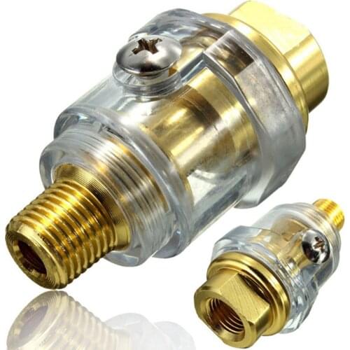 1/4 Inch NPT In-Line Oiler Lubricator Air Pneumatic Tool Accessories 1/4 Thread Interface Pneumatic Automatic Oiler