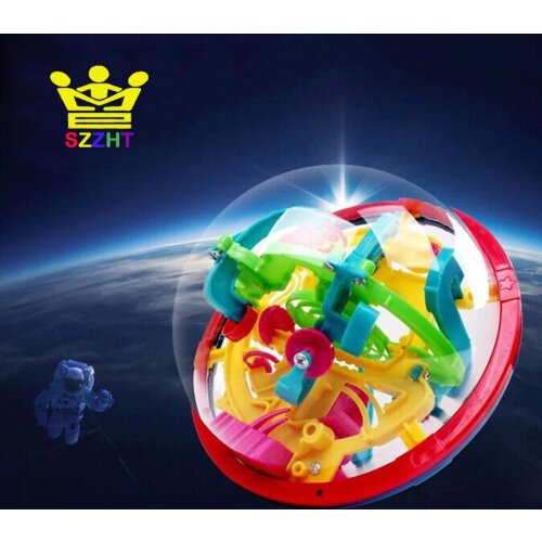 3D Ball Maze Puzzle Labyrinth Perplexus Maze Game Educational Toys for Children Kids Magical Intellect Maze Ball 100 Barriers