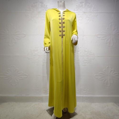 Arabic Middle East Islamic Women Clothing Plus Size Dresses Ramadan Eid Jalabiat Hooded Hijab Dress 2021 Dubai Jalabiya