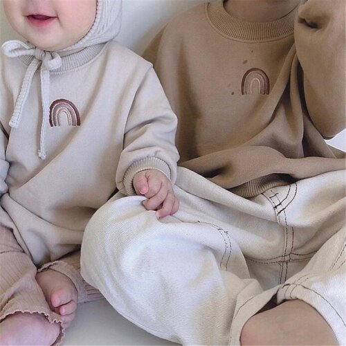 Kids Sweaters Embroidery Children Pullover Sweater Autumn Spring Baby Boys Girls Sweatshirts Cotton Toddler Sweatshirt Boy Tops