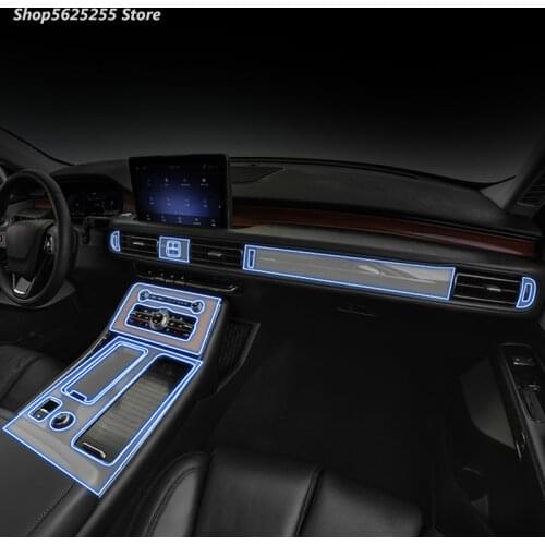 For Lincoln Aviator 2020 Accessories Dashboard Navigation Screen TPU Protective Film Interior Modification Car Decoration