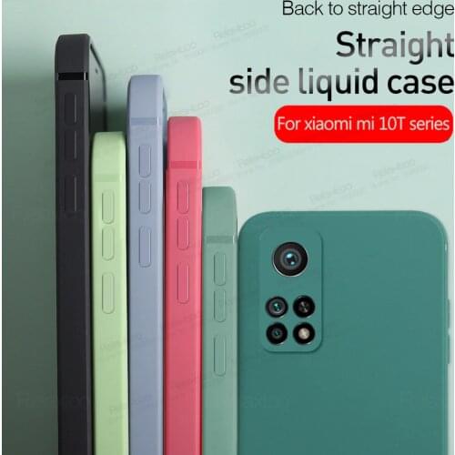 For Xiaomi Mi 10T Pro Case Soft Liquid Silicone Phone Cover Xiomi 10 T T10 Mi10T 5G Plain Candy Colorful Camera Shockproof Coque