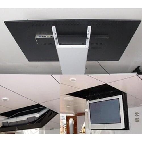 2018 motorized electric hidden flip down false ceiling Led lcd ceiling tv lift mount hanger holder remote control 110v-250v