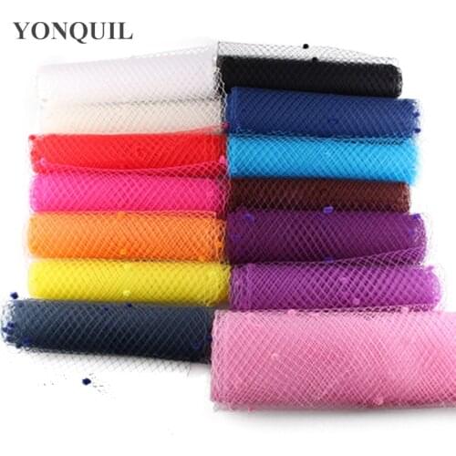 Pink Birdcage Veil With Dot 45CM Width Russian Veiling Netting Wedding Dot Veils Child Millinery Material 1Meter Per Lot LDV022