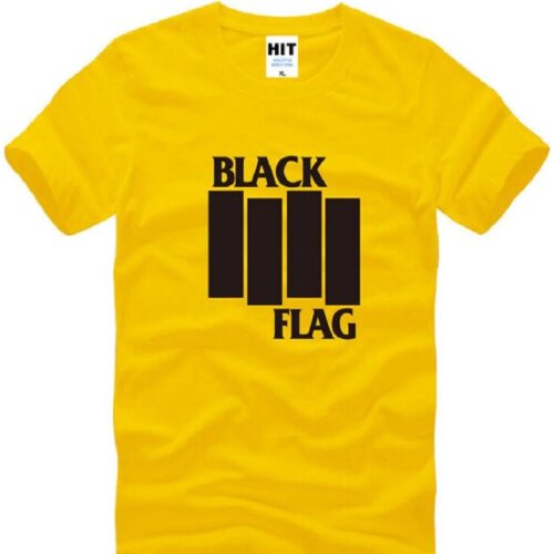 Black Flag Punk Rock Band Printed T Shirts Men Short Sleeve O-Neck Cotton Mens T-Shirt Henry Rollins Large Bars Men Tee Shirt