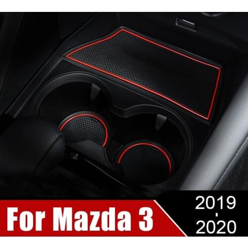For Mazda 3 BP Axela 2019 2020 Rubber mat Door Mat interior Anti-slip Cup Pad Gate Slot Pad Decoration Accessories