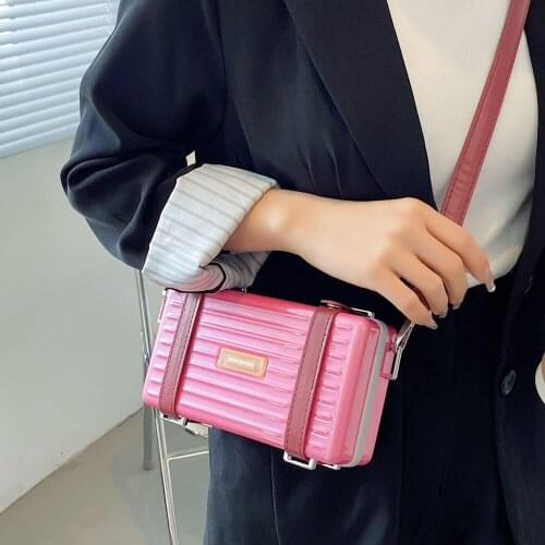 Fashion Mini Bag Female Small Suitcase Shape Handbag Shoulder Bag 2021 Women Bags Tote Purse Crossbody Bags for Women Gift