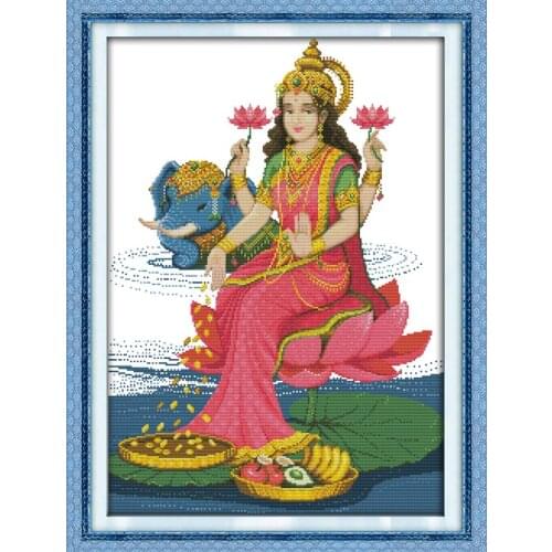Jixiang Kwan-yin cross stitch kit people 18ct 14ct 11ct count print canvas stitches embroidery DIY handmade needlework