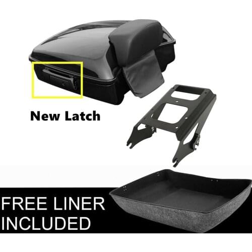 Motorcycle Chopped Trunk Backrest Rack For Harley Tour Pak Touring Road Glide Electra Glide Road King 2009-2013